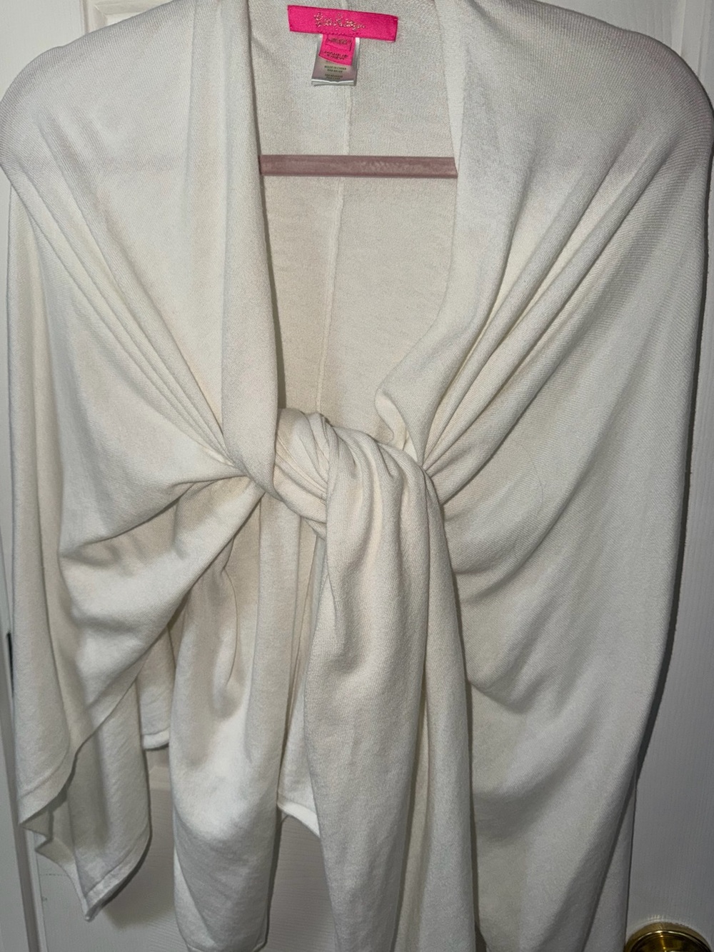 NWOT Lilly Pulitzer Lanelle Shawl Wrap Off White Ivory One Size OS